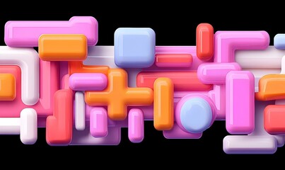 Poster - Fluid Harmony, an abstract digital artwork depicting vibrant colors and dynamic shapes flowing together in a mesmerizing dance of creativity.