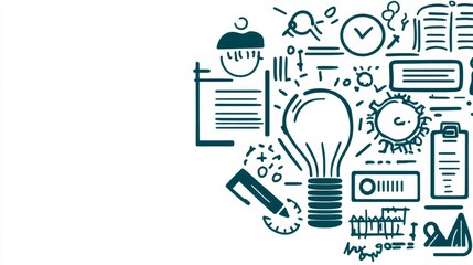 Poster - Brainstorming Ideas Creative Process Visualization