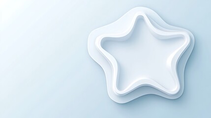 Abstract White Star Shaped Frame Design