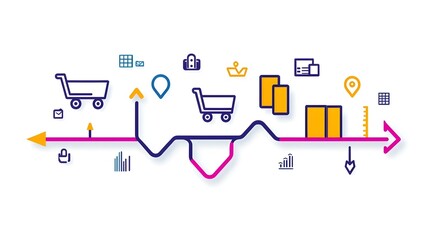 Poster - Supply Chain Strategy Overview, an informative graphic illustrating key components and processes in supply chain management for effective operations