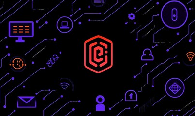 Poster - Cyber Power Dynamics, a detailed infographic illustrating the intricate flow and influence of cyber capabilities in modern warfare and security.