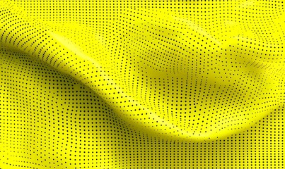 Poster - Vibrant Yellow Abstract Design, a lively and energetic composition featuring bold yellow hues and dynamic shapes, evoking a sense of joy and creativity.