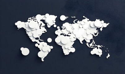 Poster - Digital design featuring a front view of interconnected white circles against a vibrant backdrop, symbolizing unity and innovation in technology.