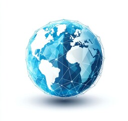Poster - Abstract polygonal globe.