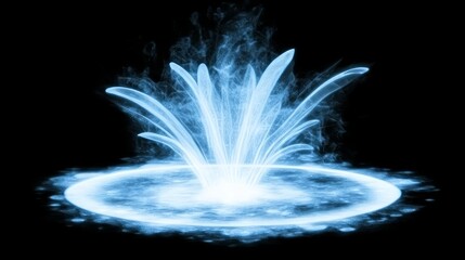 Wall Mural - celestial vortex blue energy burst and swirling plasma