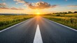 © afridwi - Sunset Road to Adventure: A Scenic Drive at Golden Hour