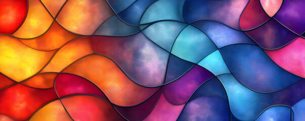 Poster - Abstract Colorful Wave Pattern