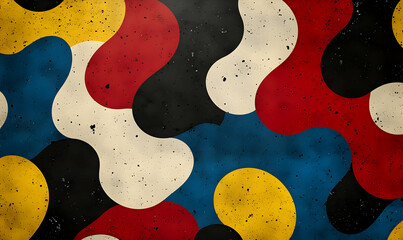 Poster - Abstract colorful shapes textured background design