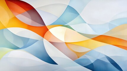 Poster - Abstract Colorful Waves Representing Climate Policy and Decision-Making in Modern Visual Art