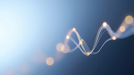 Poster - Abstract Graphic Representation of Upward Trending Lines Highlighting Growth in a Soft Blue Background