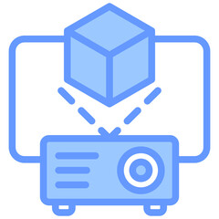 Poster - Projection Mapping Blue Icon