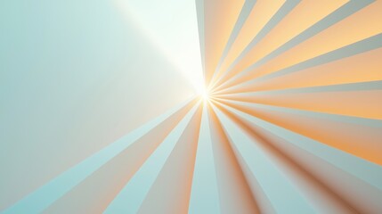 Poster - Abstract Composition of Light Beams Symbolizing Inspiration in Soft Colors and Dynamic Shapes