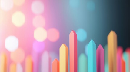 Poster - Abstract Shapes Representing Financial Stability Through Vibrant Colors and Unique Design Elements