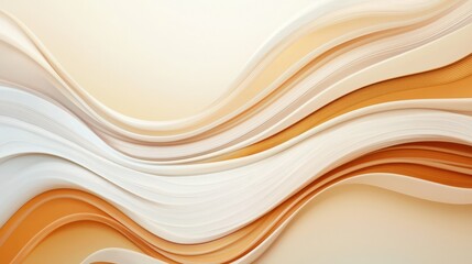 Poster - Abstract Waves Illustrating Market Fluctuations with Soft Tones and Fluid Forms