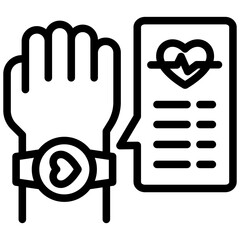Poster - Wearable Technology Outline Icon