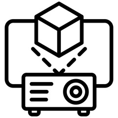 Poster - Projection Mapping Outline Icon