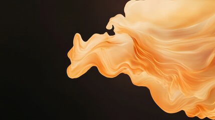 Poster - Cascading Flames of Liquid Gold Flowing Gracefully Against a Dark Background
