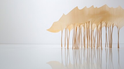 Poster - Conceptual Art Installation Reflecting Reforestation Initiatives in a Modern Space