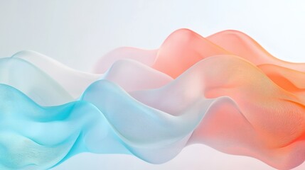Poster - Dynamic Abstract Visuals Representing Productivity and Efficiency Through Flowing Waves and Soft Colors