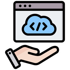 Aufkleber - Software As A Service Outline Color Icon