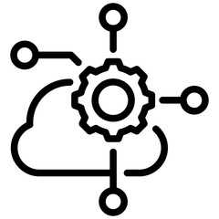 Poster - Cloud Outline Icon