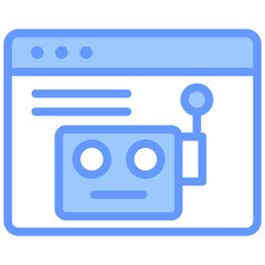 Poster - Robotic Software Blue Icon