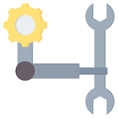 Poster - Robotic Repair Flat Icon