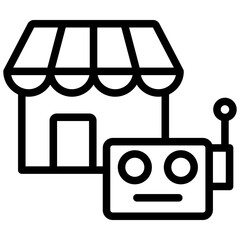 Poster - Robotic Market Outline Icon