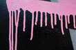 © Natalie Jeffcott - black and pink paint splashes and drips