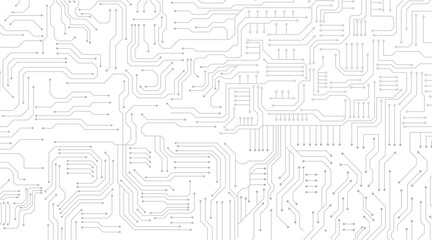 Poster - Communication and engineering concept. High-tech technology background texture. Circuit board vector illustration.