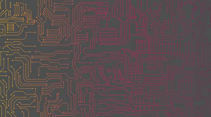 Poster - Technology background with hi-tech digital data connection system and computer electronic design.