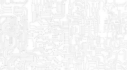 Poster - Abstract background with high tech circuit board texture.   Vector electronic motherboard illustration. Communication and engineering technology concept.