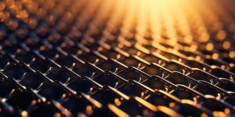 Poster - Close up of a chain link fence