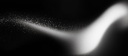 Wall Mural - black grainy gradient background, dark white gray monochrome abstract noise texture banner header ba