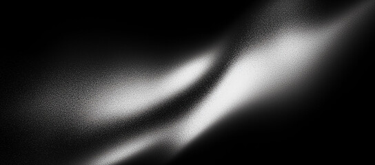 Wall Mural - black grainy gradient background, dark white gray monochrome abstract noise texture banner header ba
