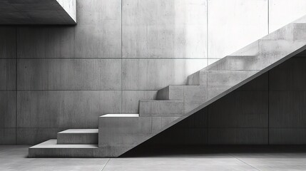 Poster - Modern Concrete Interior Design with Minimalist Aesthetic Elements
