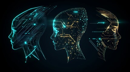 Poster - Evolving AI Digital Human Head Evolution Stages