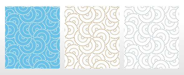 Aufkleber - Set of abstract geometric patterns. Seamless vector backgrounds. Colored ornaments Graphic modern patterns Simple lattice graphic design