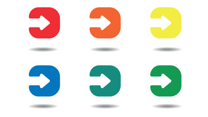 set of arrows. Minimalist flat design