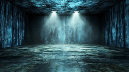 Poster - Limitless exploration in a boundless room mysterious setting digital art evocative atmosphere abstract concept