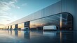 © kaiserseeing - Futuristic Transport Hub with Sleek Autonomous Vehicles at Sunset