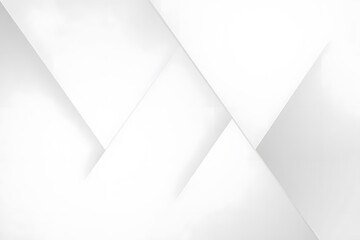Fototapete - White and gray background with abstract triangle shapes and angles.