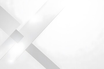 Fototapete - White and gray background with abstract triangle shapes and angles.