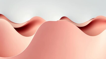 Poster - abstract waves of smooth undulating layers creating serene visual flow and soothing movement in past