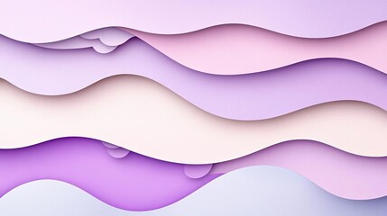 Aufkleber - Clouds watercolor idea. Abstract layered paper design in soft pastel colors creating a soothing visual effect.
