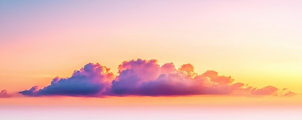 Aufkleber - Clouds watercolor idea. Stunning sunset view showcasing vibrant clouds and a colorful sky.