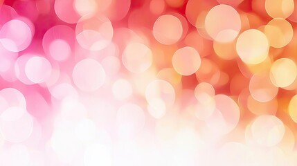 Poster - Ethereal watercolor concept. A vibrant bokeh background featuring soft, multicolored circles in warm hues.