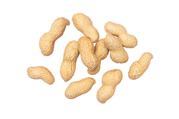 peanuts on white background