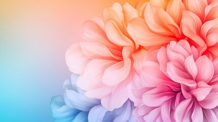 Poster - Floral watercolor concept. Vibrant, colorful floral background with soft petals and a calming gradient effect.