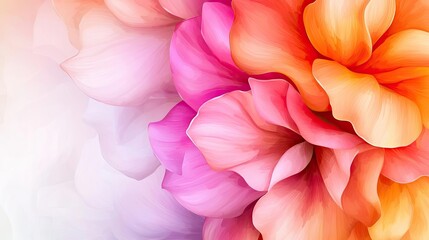Poster - Floral watercolor concept. A vibrant and colorful abstract flower design showcasing soft petals and harmonious hues.